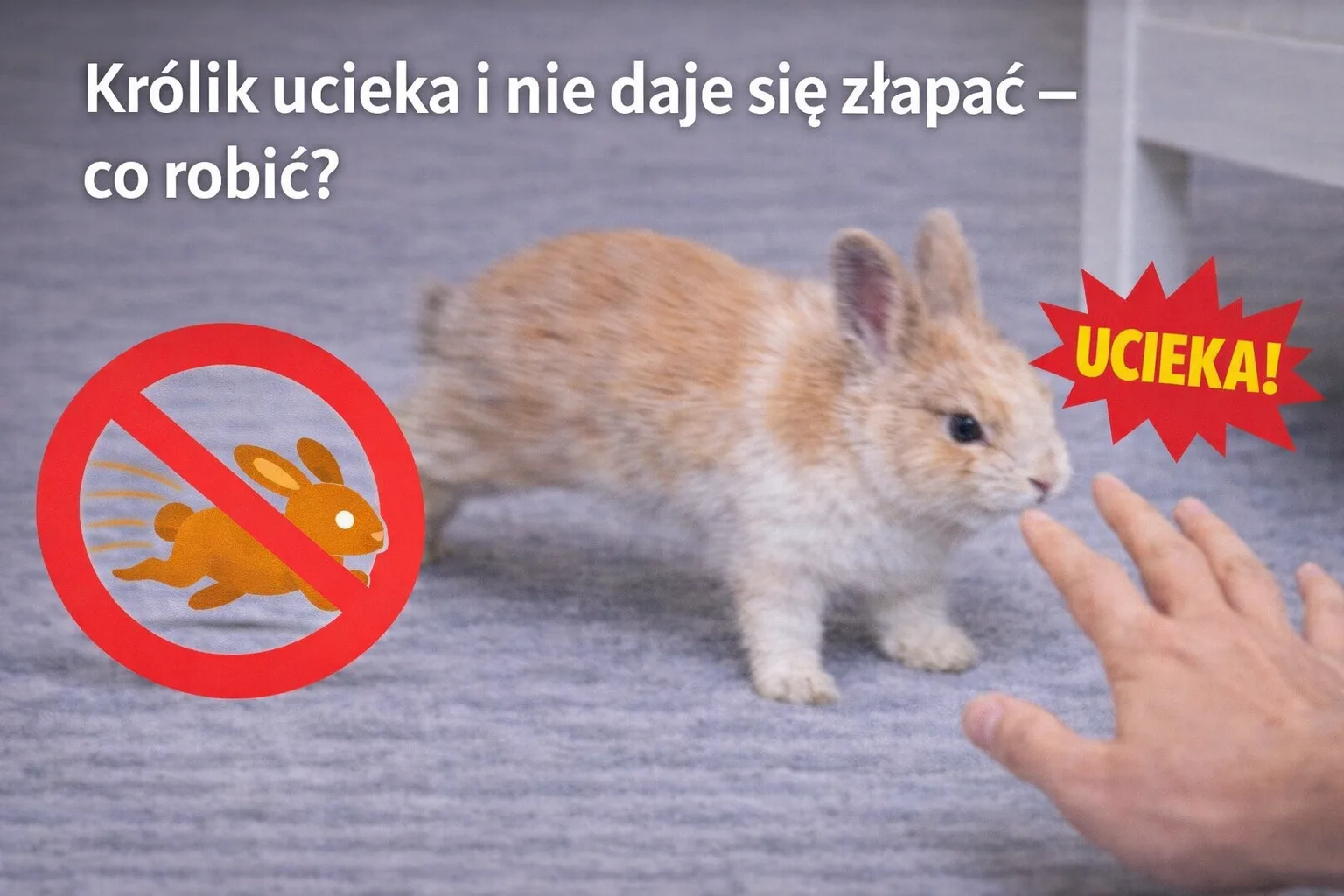 Królik ucieka i nie daje się złapać – co robić? Sprawdzone sposoby