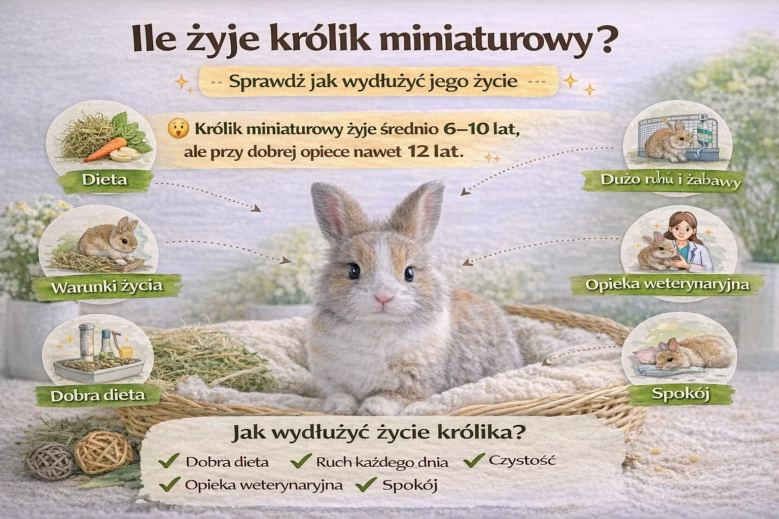 Ile żyje królik miniaturowy? Sprawdź jak wydłużyć jego życie